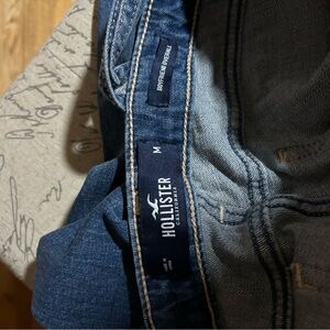 Hollister Women's Blue Overall Boyfriend Jeans
